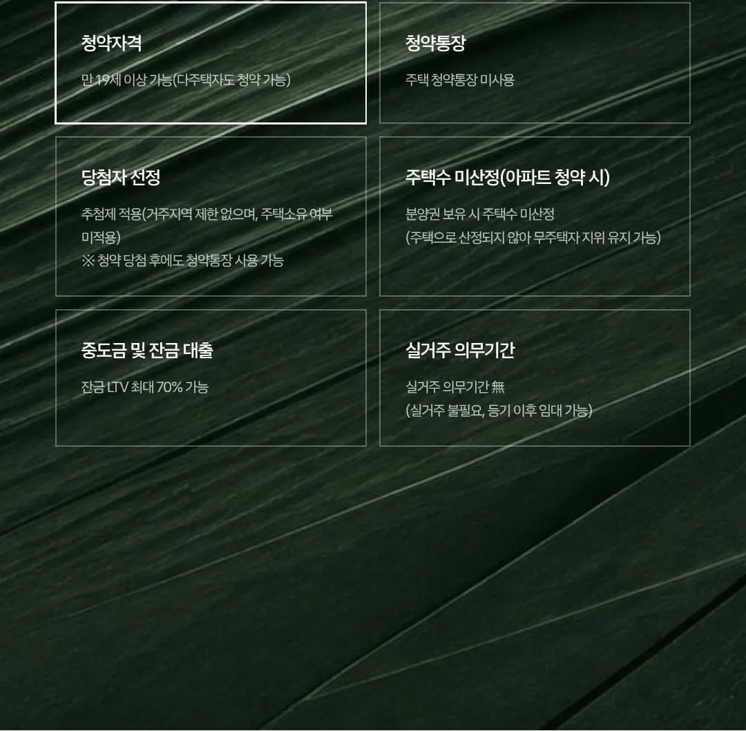 위례 하이엔드 아파텔 계약금 및 중도금 대출 조건